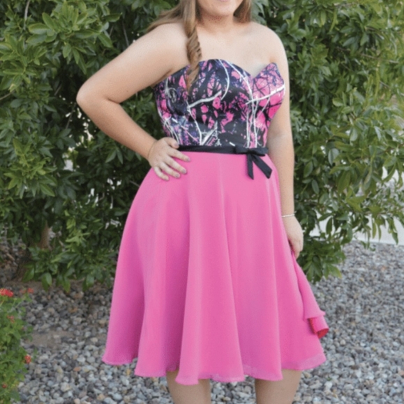 Camo Muddy Girl Prom Bridemaids Dress size 16 - Picture 1 of 4